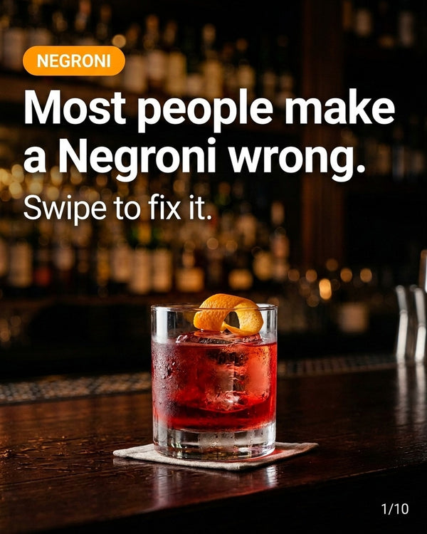 Negroni recipe slide 1
