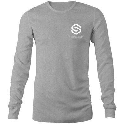 Mens Long Sleeve AS Colour (All White Logo) - The Standard Squeeze AU/NZ Free Shipping Alcohol bottle Food Grade